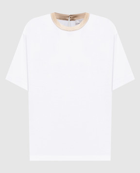 Peserico White T-shirt with drawstring A06737J00070B