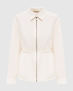 Woolrich Ivory jacket with linen CFWWOS2021FRUT3043