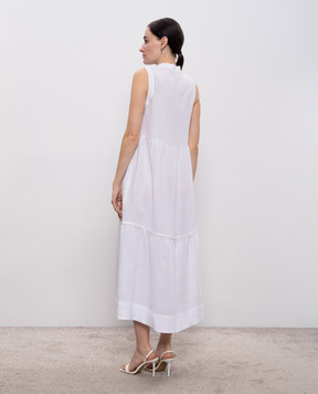 Peserico White linen midi dress S0209902600