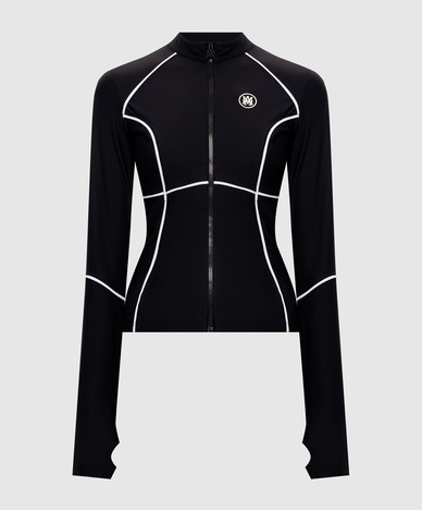 Black monogram sports jacket