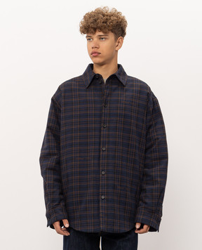 Off-White Blue checked shirt jacket 44MES01FF26F001