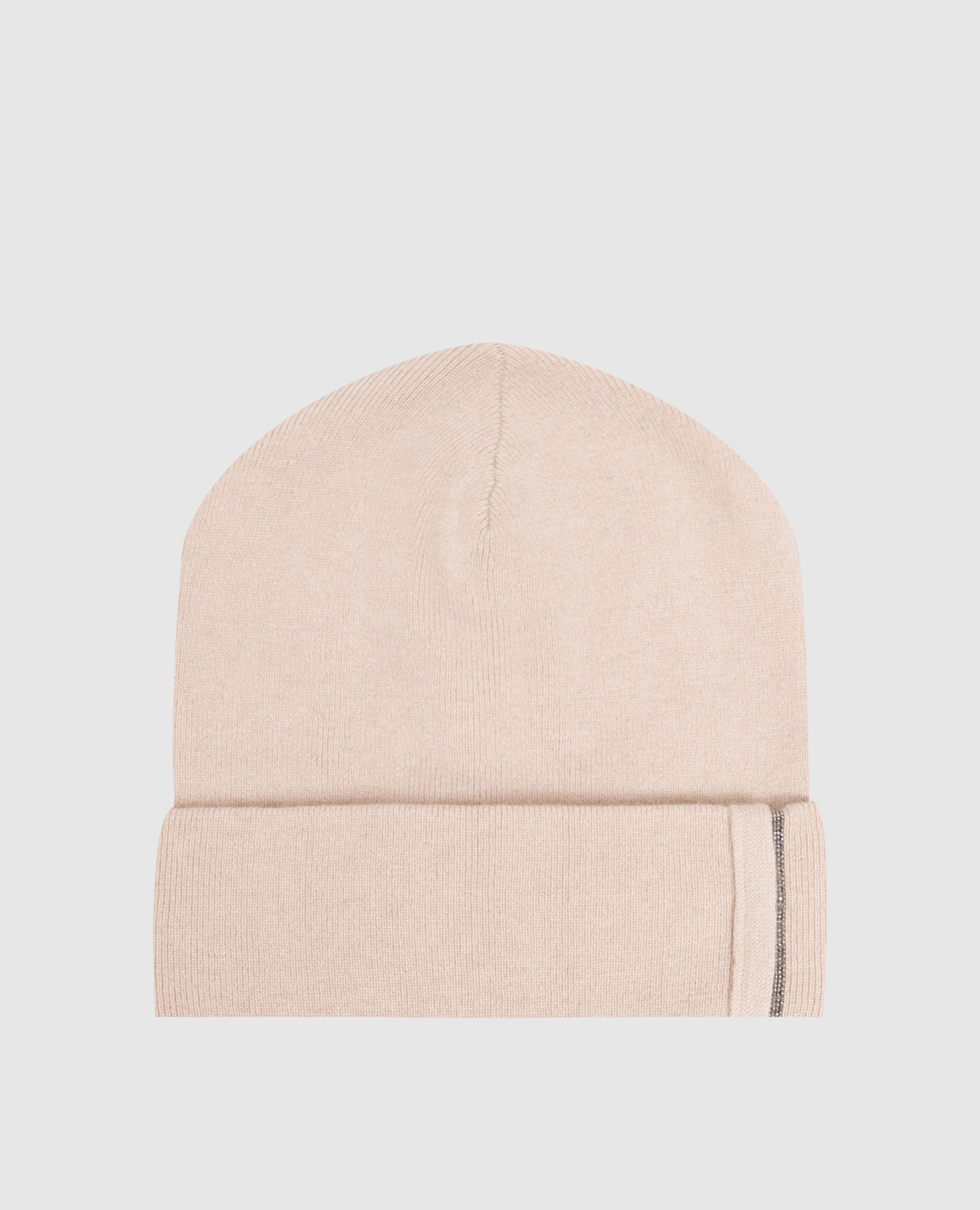 Beige cashmere hat