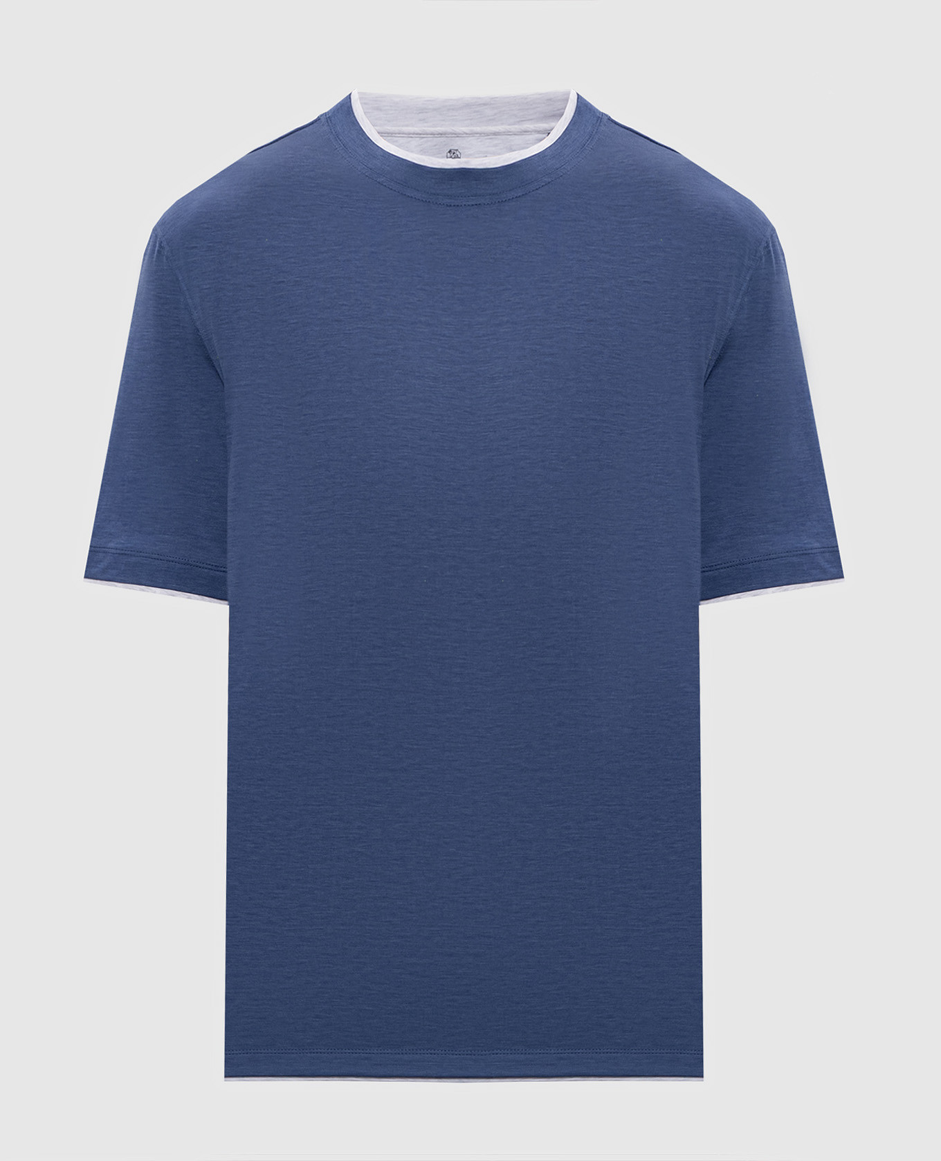 Blue silk t-shirt