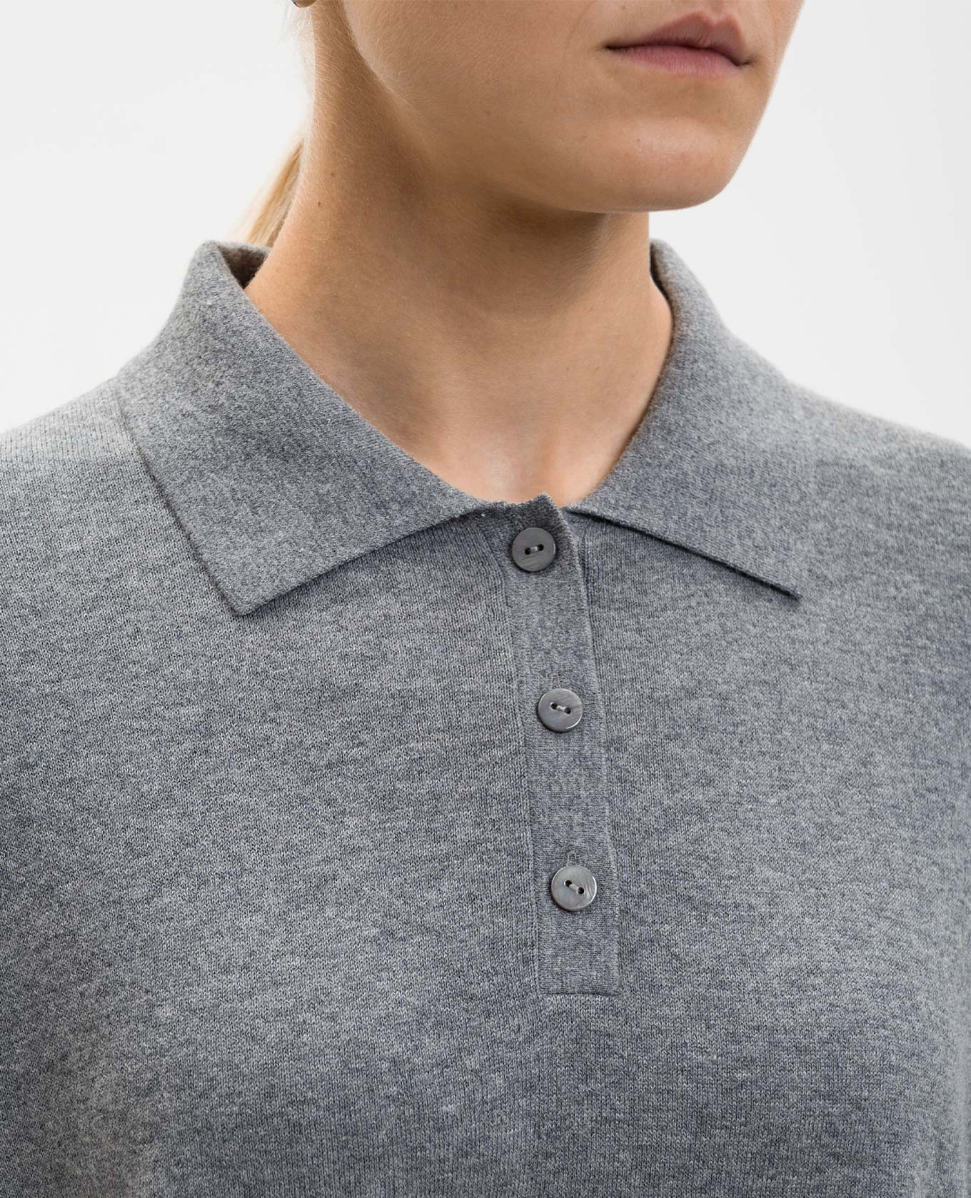 Grey Caisa polo shirt LISA YANG 5