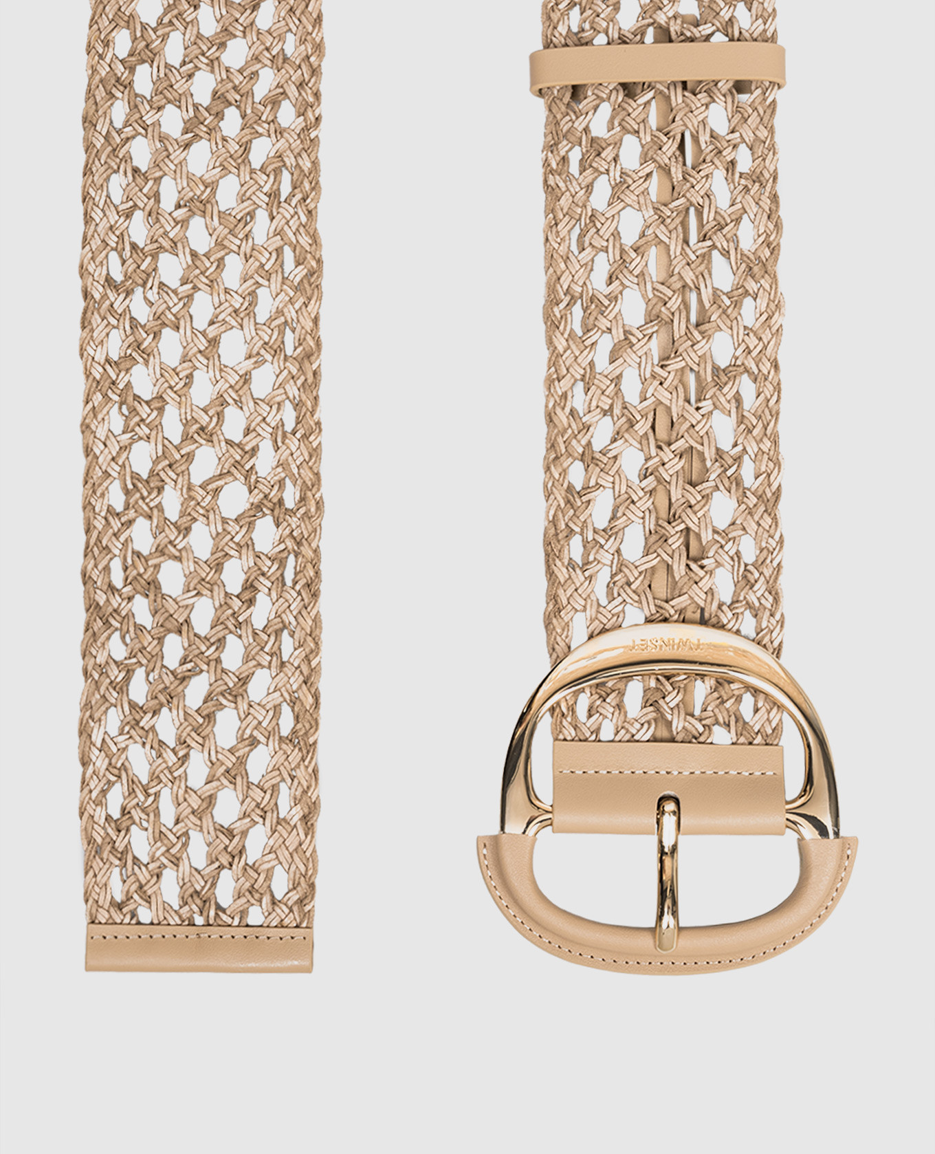 

Beige leather braided belt Twinset
