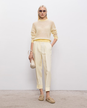 Peserico Yellow sweater with wool S99121F079103B