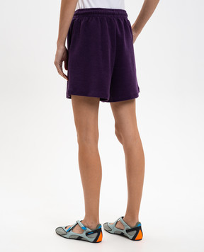 The Attico Purple shorts with logo 260WCQ00013JJF007AA