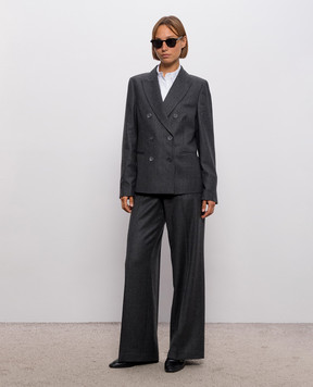 Peserico Gray double-breasted wool jacket A0140103359