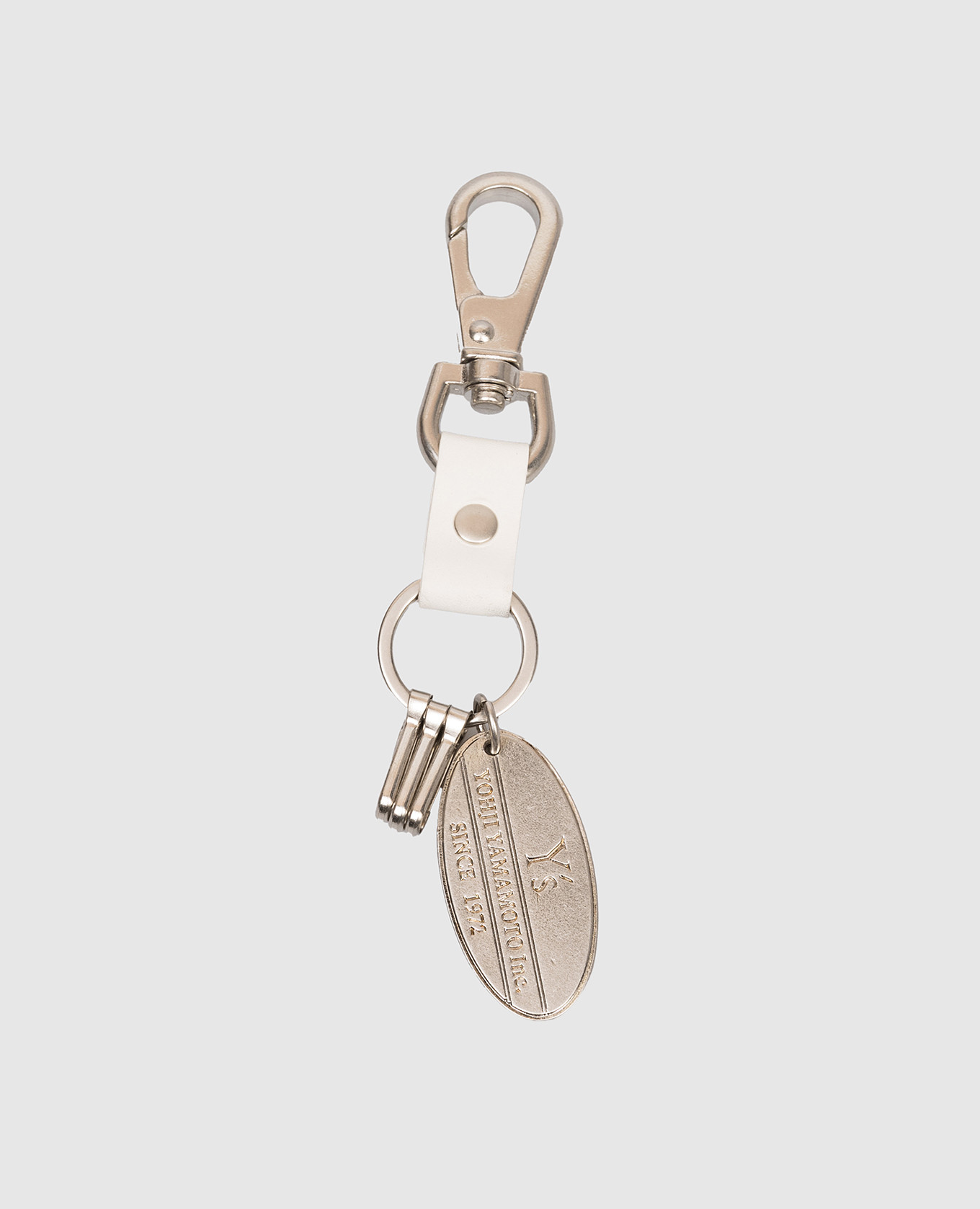 

White keychain with logo Y`S Yamamoto