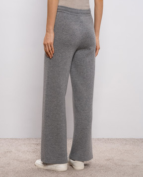 Max Mara PIETRA grey melange wool and cashmere trousers SMMPIETRA
