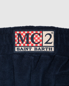 MC2 SAINT BARTH Randle Sponge Kids Blue Terry Shorts RANL00800145L