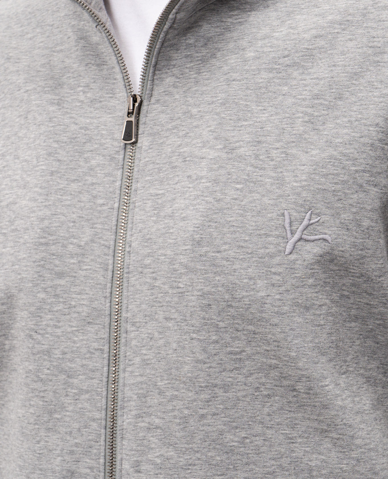 Grey melange sports jacket with embroidered emblem ISAIA 5