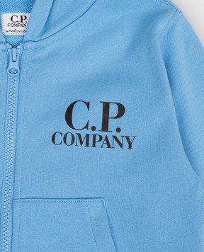 C.P. Company Children's blue sports jacket with logo print CMF01ALCA6948