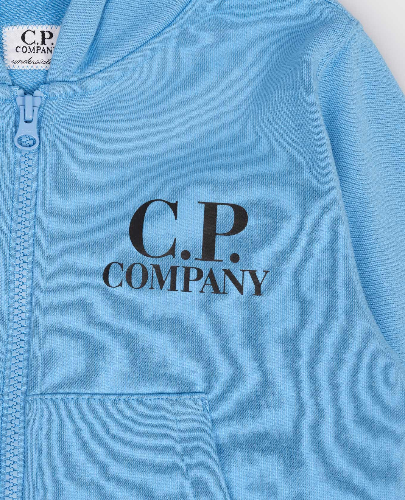 

Children's blue sports jacket with logo print C.P. Company, Light blue