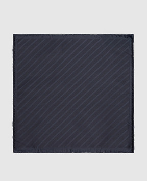 Brunello Cucinelli Blue patterned silk pachet MI8740091