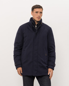 MooRER REIS blue cashmere down jacket REISB5L