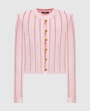 Balmain Pink Fléchage cardigan HF1KL459KK01