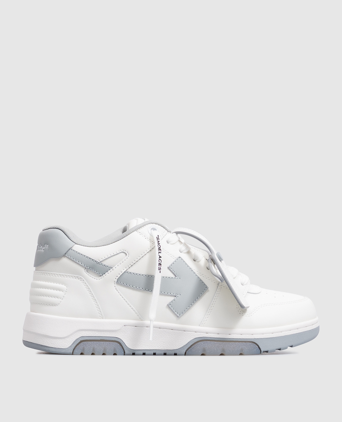 Out Of Office white leather sneakers with logo print