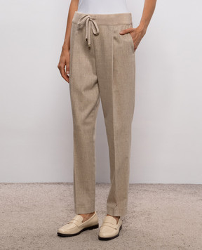 Fabiana Filippi Beige wool pants PAD226F366M436