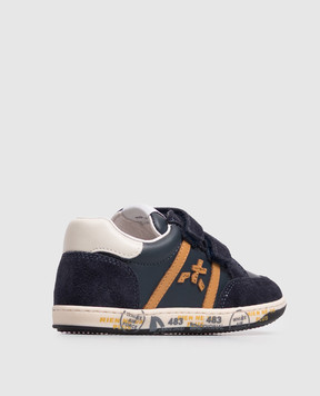 Premiata Children's blue leather sneakers 323495051826
