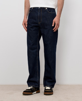Fendi Blue jeans with logo patch FLP302B15C