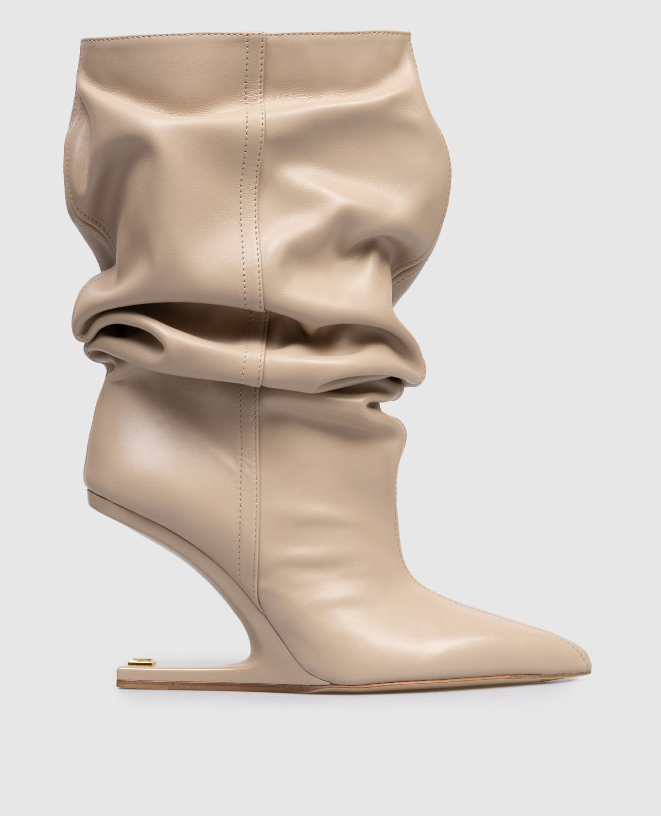 

Beige leather boots Balmain