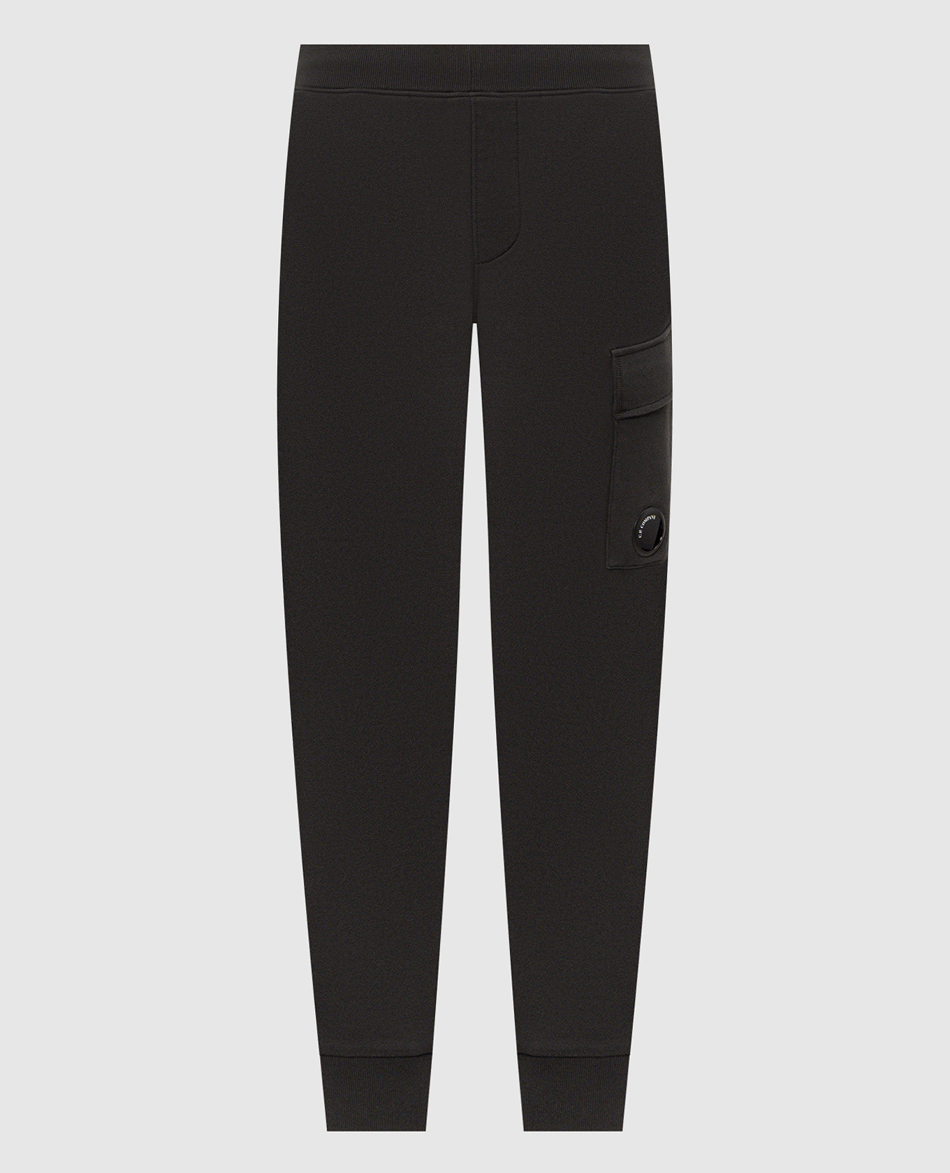 Grey joggers with logo patch