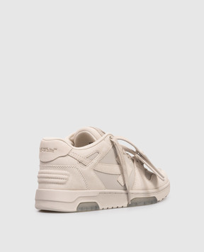 Off-White Beige suede sneakers Out Of Office OWIA259S26LEA004