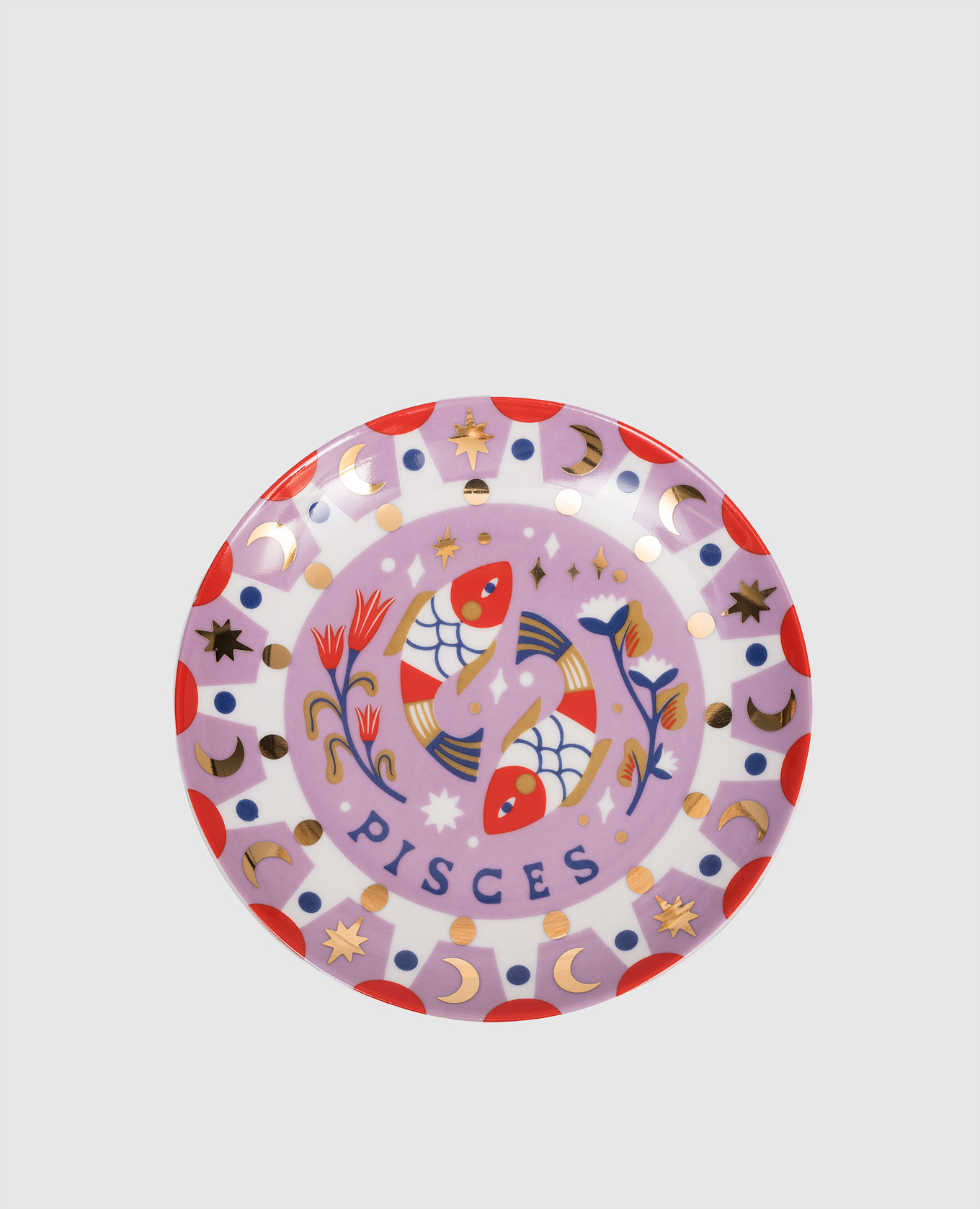 

Purple porcelain appetizer plate Piscies Bitossi Home, Violet