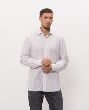 ISAIA White striped shirt IM10TCC6854