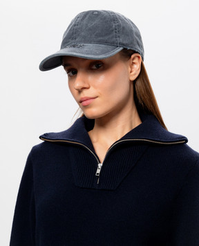 Maison Margiela MM6 Gray cap with embroidered emblem S62TC0046M13318