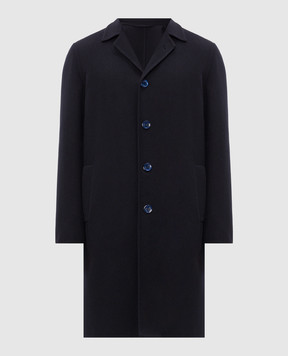 Stefano Ricci Blue wool coat M1ZSDB4000W0001P