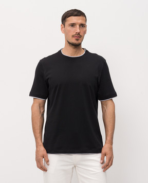 Brunello Cucinelli Black straight-cut T-shirt M0B137427