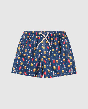 MC2 SAINT BARTH Children's blue swimming shorts Jean Lighting JEA000402611L