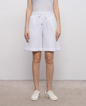 Peserico White linen shorts P04392J006149
