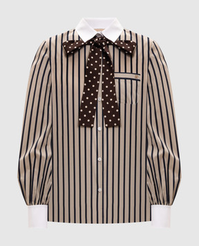 Valentino Beige striped shirt 9B3AB8J7AC4