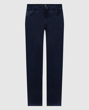 Stefano Ricci Blue slim jeans with embroidered logo MFT63B1040TR196L