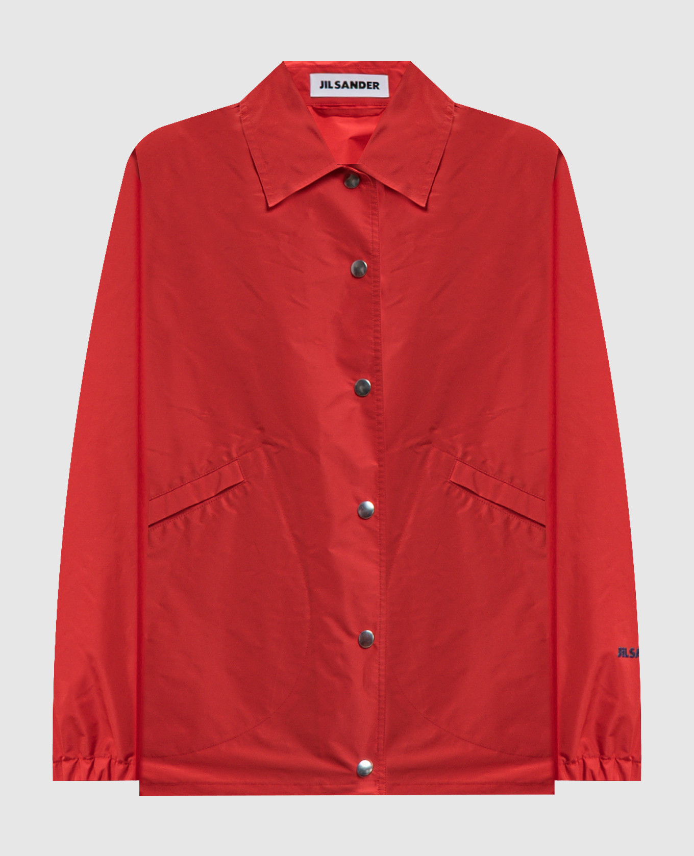 Red windbreaker Jil Sander