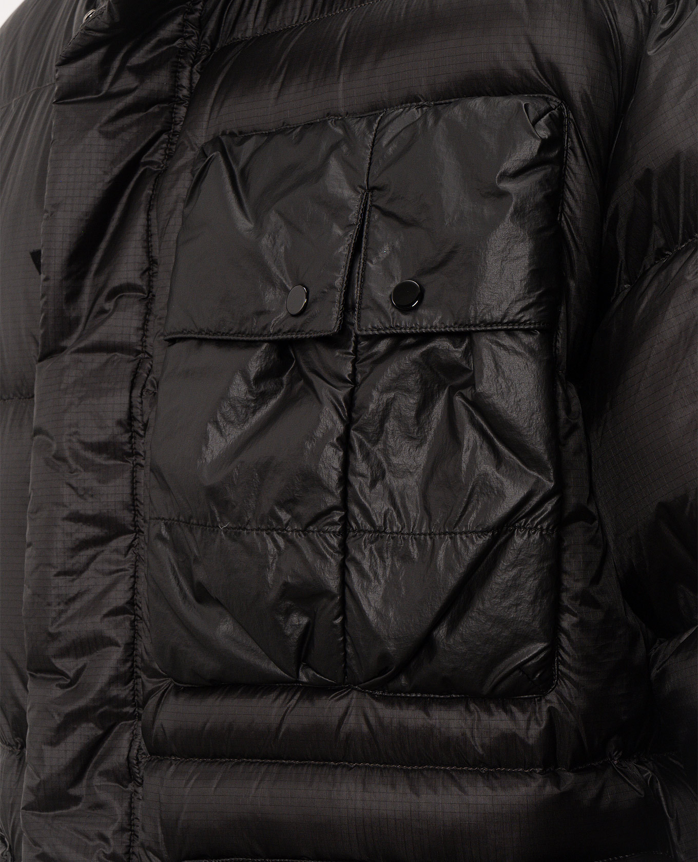 Black down jacket with logo patch C.P. Company 5