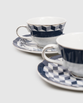 Baci Milano Versailles porcelain coffee cup and saucer set SCOFVER01