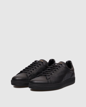 Tom Ford Black leather Warwick sneakers J1507LCL045L