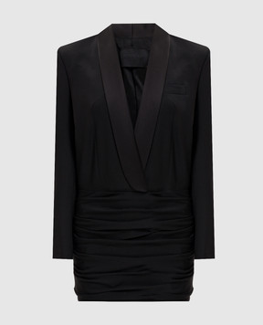 Dondup Black jacket dress with drapery DA549TS0011DXXX