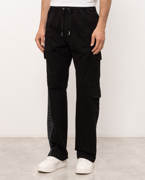Off-White Beige cargo pants with logo print 44MCF04PF26F001