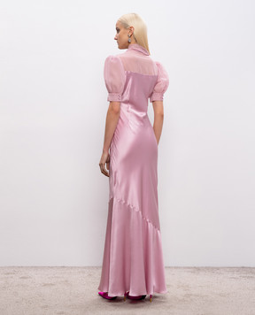 Alessandra Rich Pink silk maxi dress FABX4335F4376