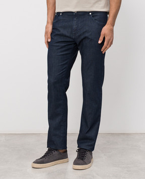 Castangia dal 1850 Blue jeans with embroidery 5T123S26