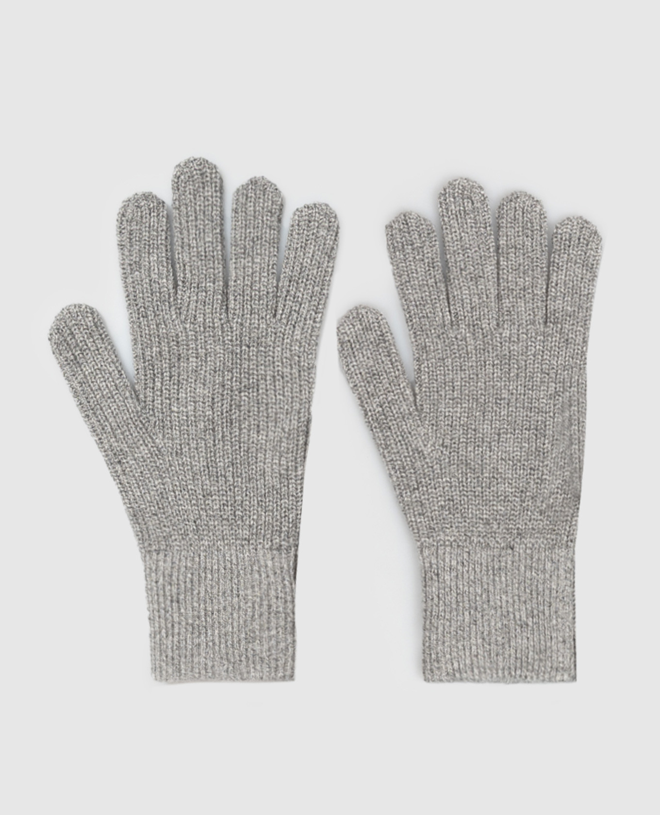 Gray cashmere gloves