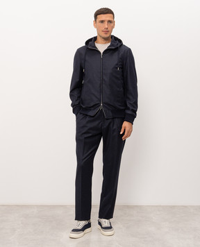 CAPOBIANCO Blue wool and cashmere tracksuit 21M412FA0021M808FA00