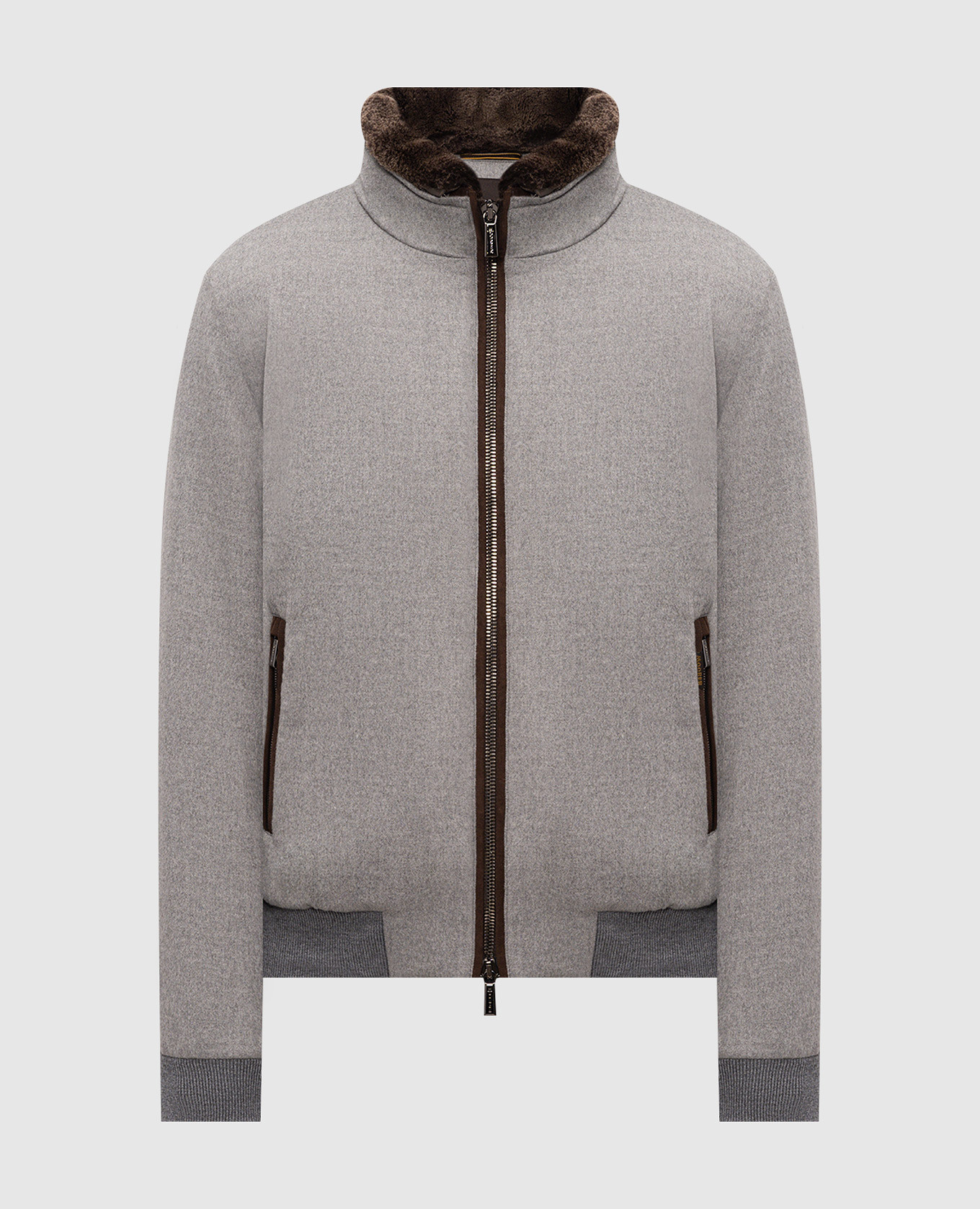 BELLATI gray down jacket made of wool and cashmere