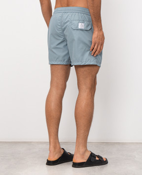 Pini Parma Blue swim shorts with logo patch 6059463