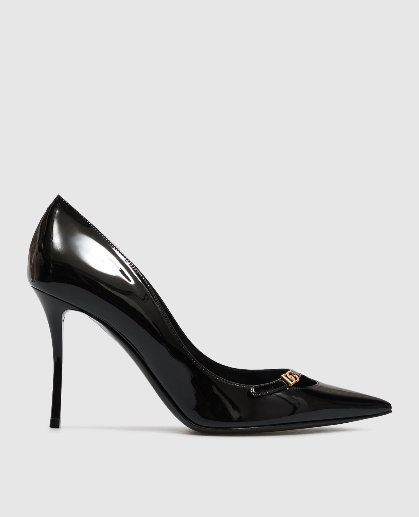 Black patent leather shoes